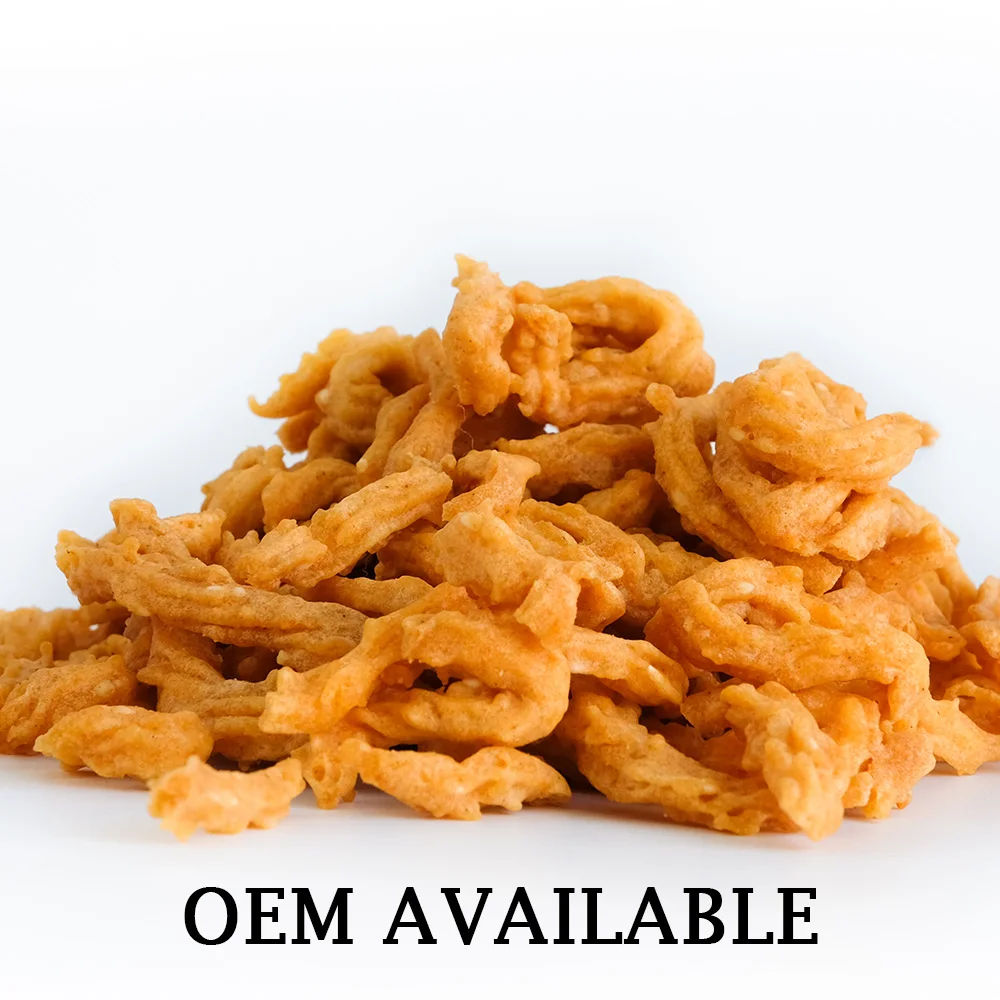 
The Prawn Muruku Custom Brand Wholesale OEM Healthy Seafood Prawn Shrimp Snack Crispy Cracker Muruku Exporting From Malaysia 