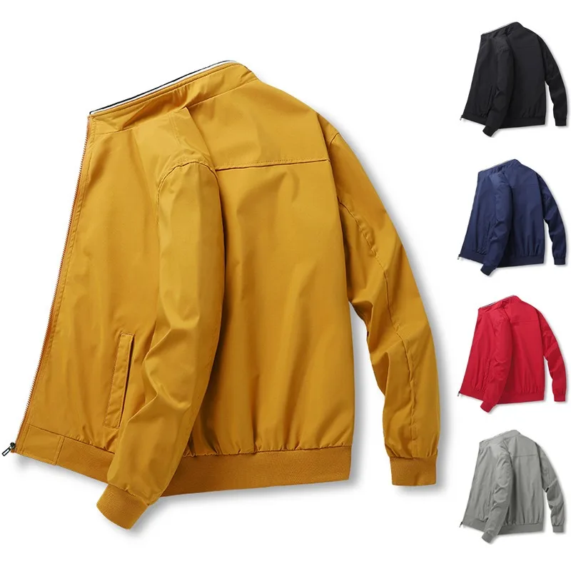 Customized high quality 2021 Wholesale Spring&Autumn Stand Collar Simple Style Men Outdoor Casual Sports Jacket
