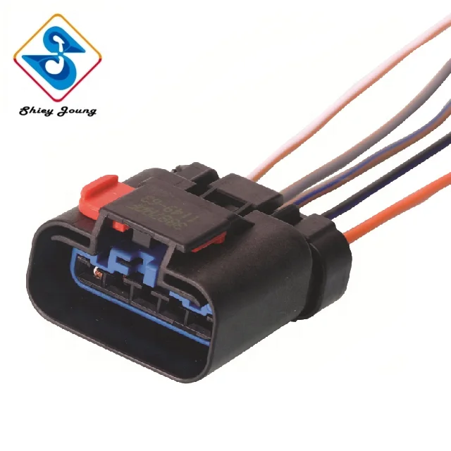 S1768S HVAC Blower Motor Resistor Wire Harness Female Assembly Plug 5 Pin Auto Electric