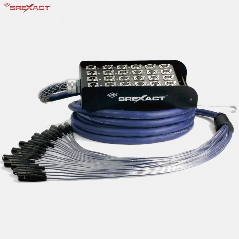 24CH XLR audio snake cable with stage box digital snake cable