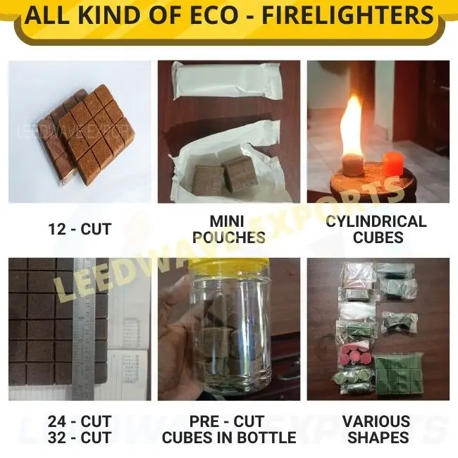  Organic Eco Fire Starter cubes for camping