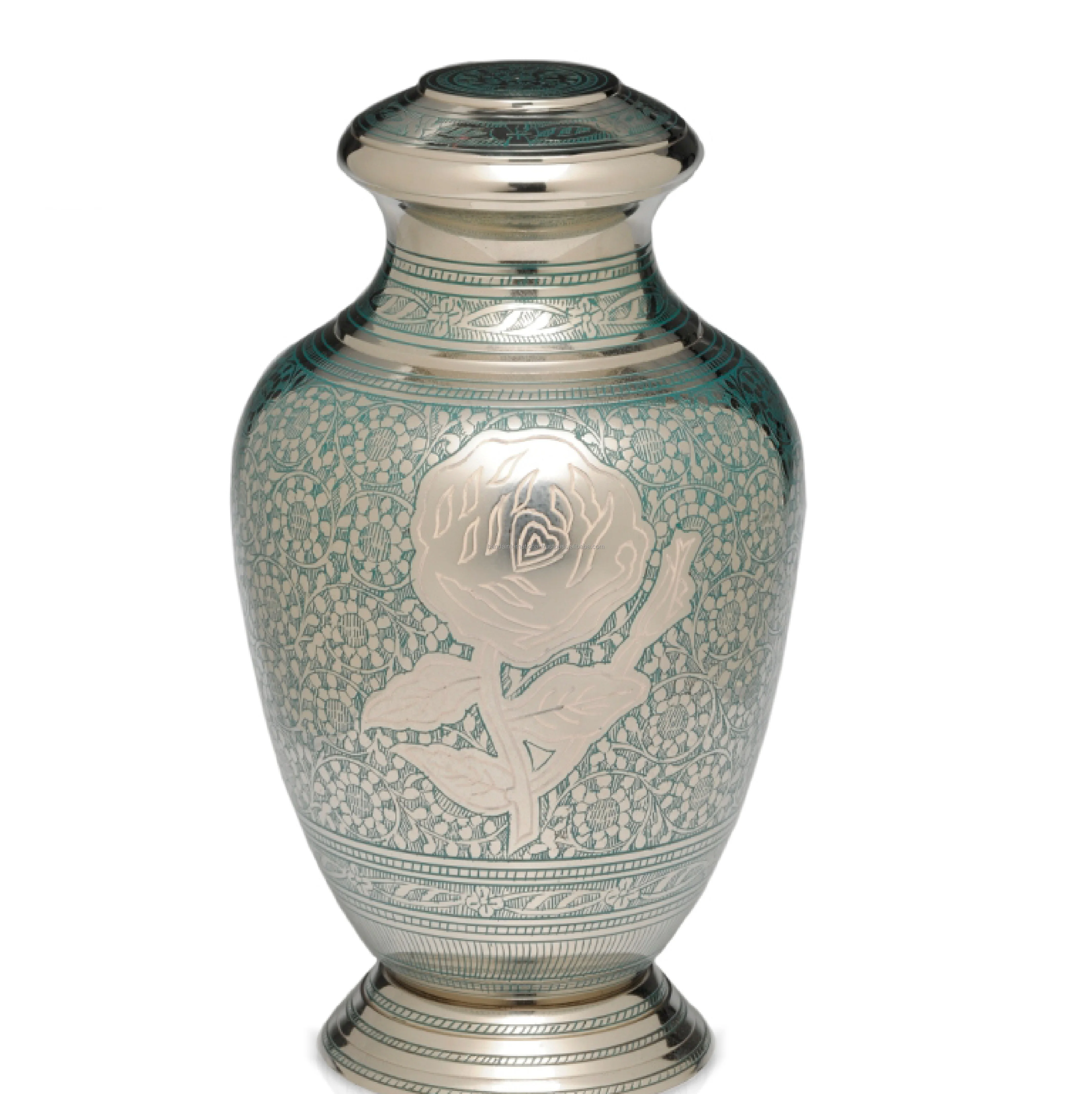 Оптовая продажа урны для кремации похоронные принадлежности латунная урна взрослых человеческого пепла с эмалированной краской и гравировальной лентой