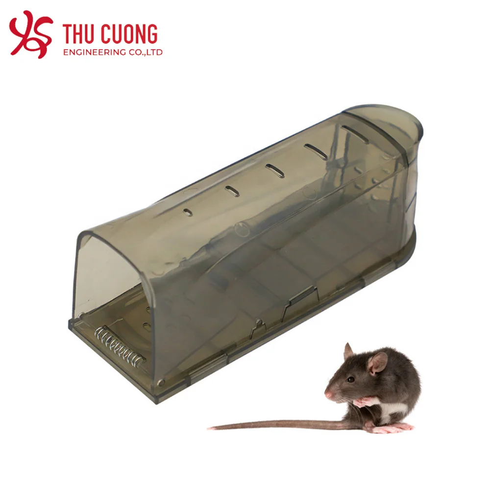 Reusable Plastic Mouse Trap Residential & Commercial Black Plastic Pest Control Easy Set Trap High Sensitive Even For Small Mice