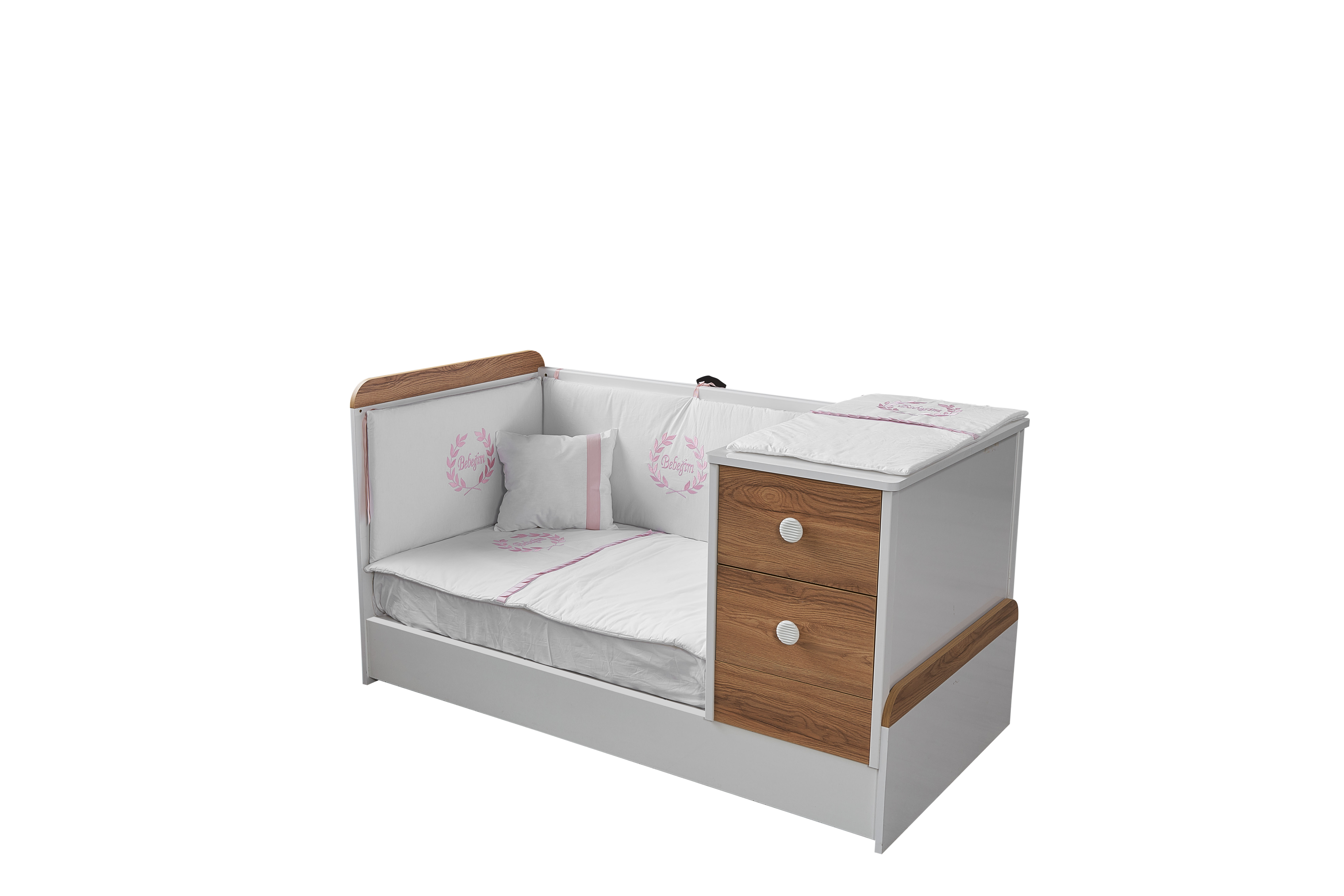 
fashion baby bed, expandable, children bedroom ,3 doors wardrobe, study table 