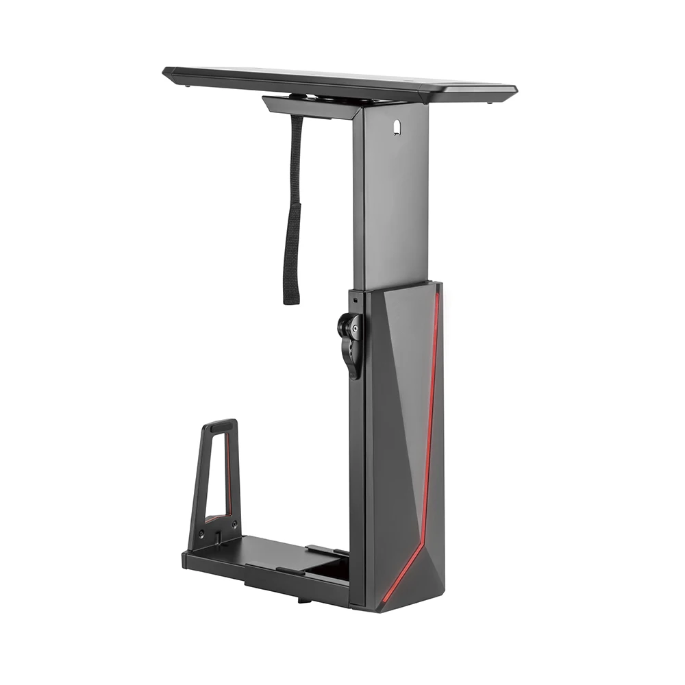 CPB-22R Premium RGB Lighting Under Desk Computer Holder OEM Custom Gaming PC Holder Hanging CPU Case Computer Case Holder