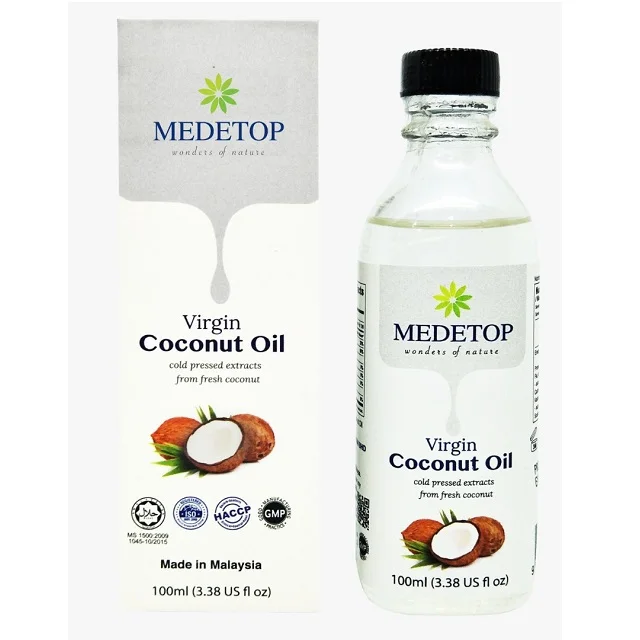Первоклассное натуральное кокосовое масло (для путешествий) 100 мл