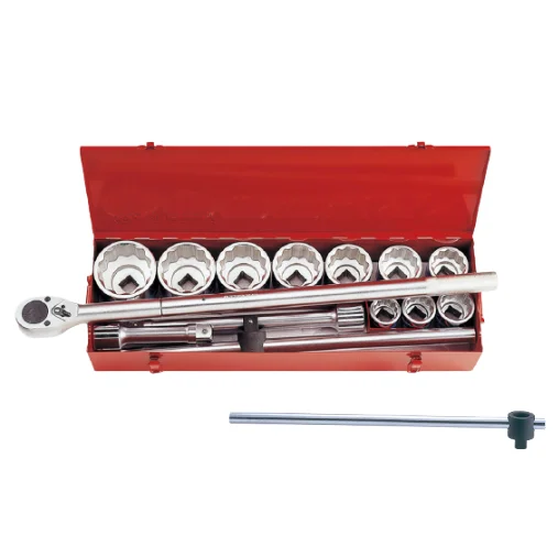 KING TONY High Quality  14 PCS 12PT 1 Inch Socket Wrench Set Multi Functional Taiwan Hand Tool 8015MR