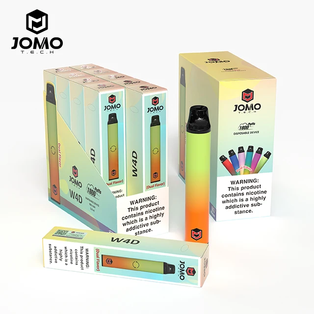 Лидер продаж CN Jomo трендовая мигающая электронная сигарета W4D 1800p переключатель 2 в 1 оптовая цена от производителя