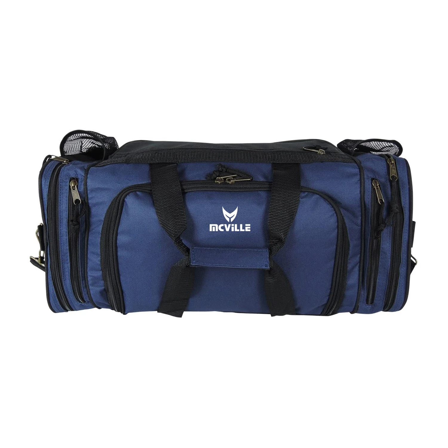 Custom Logo Printed Sports Duffel Bag Mesh and Valuables Pockets Travel Gym Extra Large Travel Luggage Sports Duffel Bags