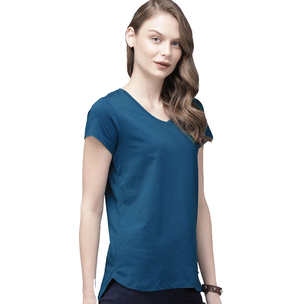 
Breathable organic cotton t-shirt for ladies quick dry bamboo cotton woman t shirt 