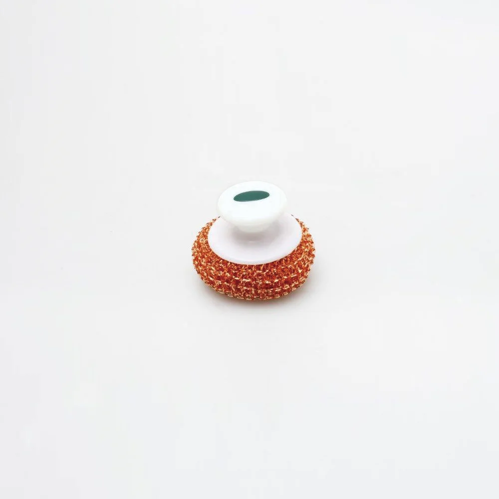 Natural Anti bacterial effect Top Selling Pure Copper donuts shape Mesh Sponge Scrubber by SHINIL