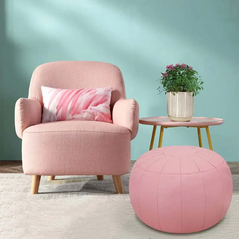 Hendfry factory comfortable brown pouf with inside filler for living room