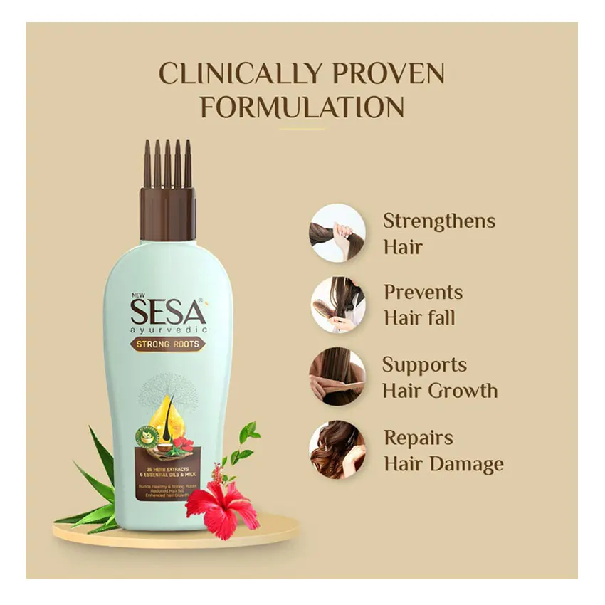 Sesa strong root hair oil - Clinically Proven - Prevents Hair Fall-repairs hair damage, bulk supplier India