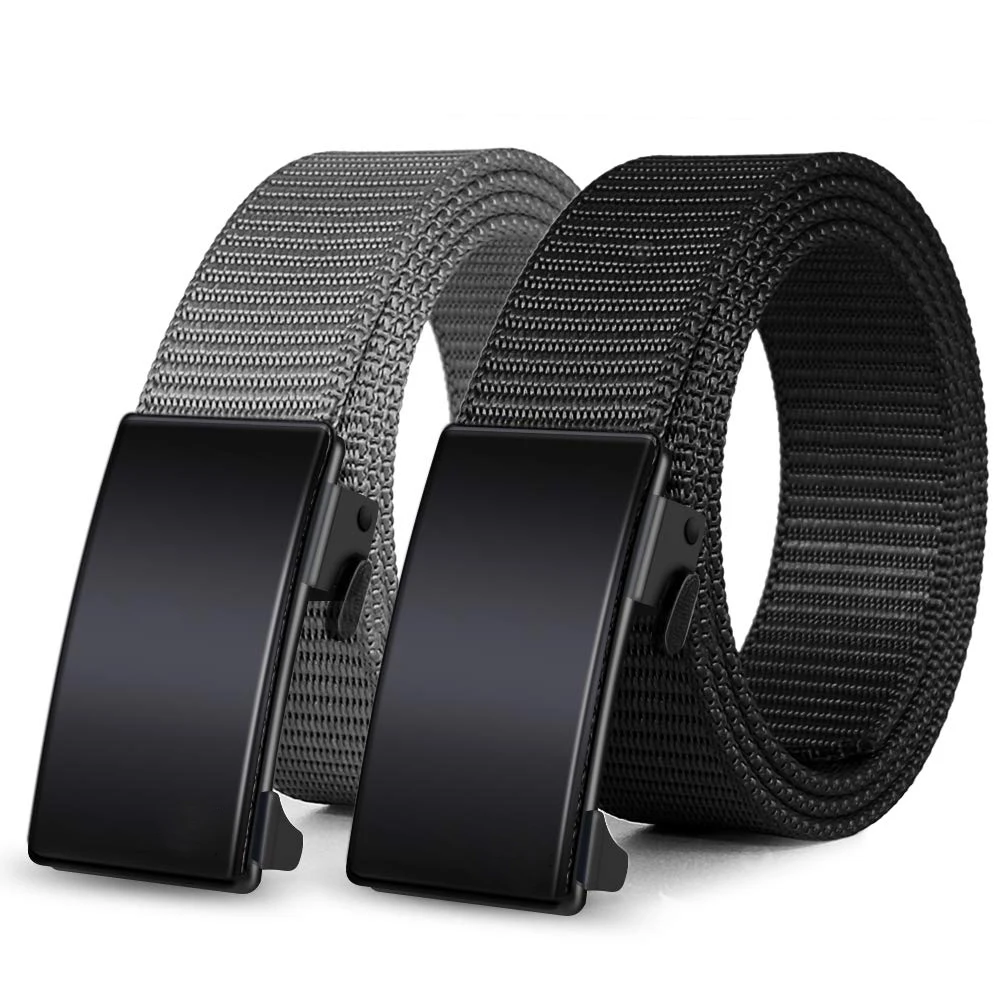 Nylon Belt Web Belts for Men Automatic Slide Buckle from factory Men Casual Golf Belt