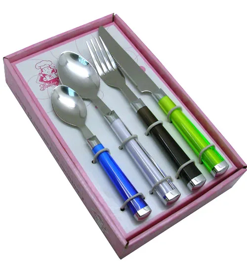 Yangjiang Factory, Stainless steel Cutlery set with wire stand, fashion flatware set home use, OEM/ODM welcome