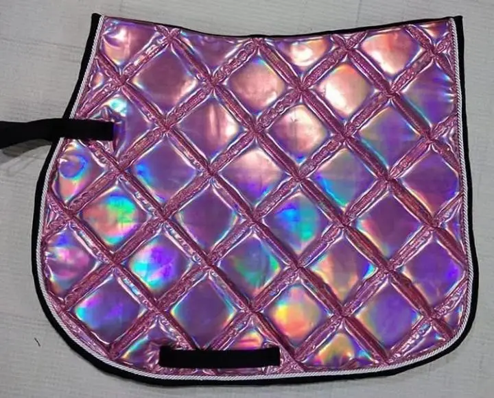 Polyester Fabric Saddle Pad With Crystal Horse Glitter Comfort Saddle Pad Reasonable Prices Horse Saddle Pad