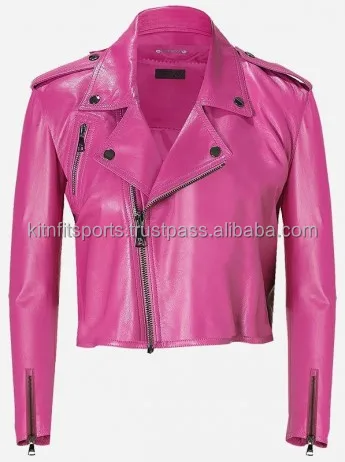 Wholesale Leather Jacket High End Fashion Women Short Length