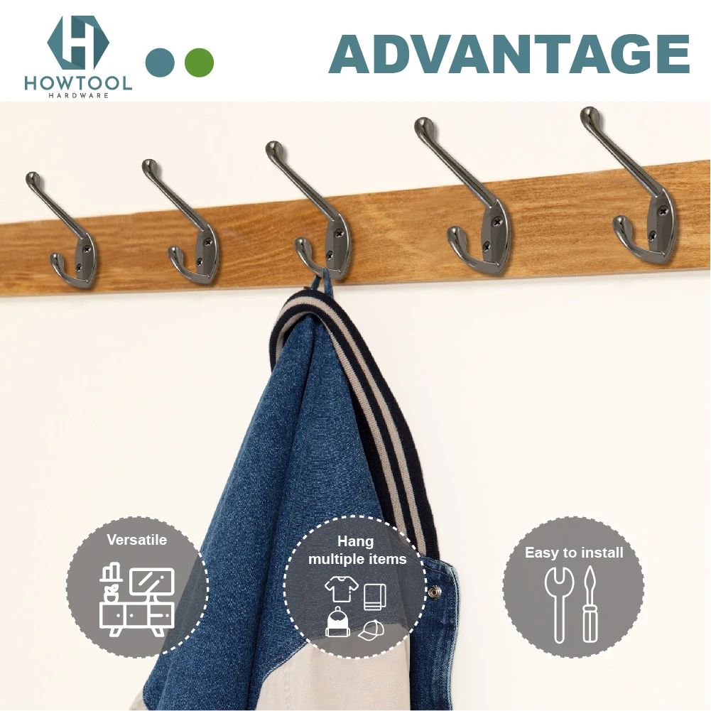 Elegant Style Hardware Wall Mounted Clothing