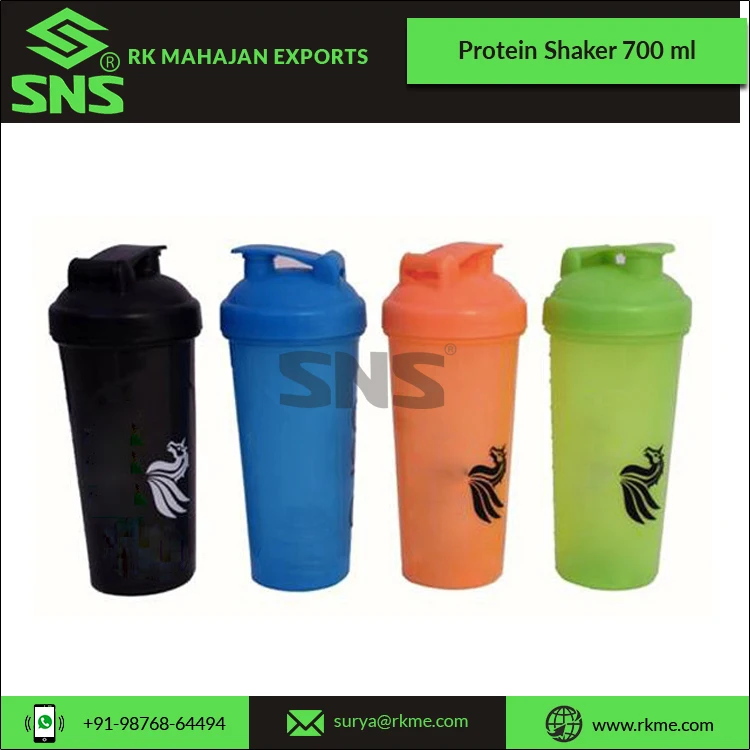 BPA and Phthalate Free Protein Shakes and Sports Drinks Plastic OEM Protein Shaker Bottle 700 ml Capacity
