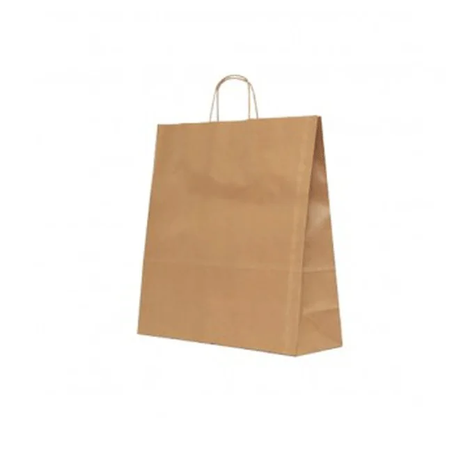 Natural Kraft Paper Bag With Twisted Handles Brown Wholesale Paper Bags Custom Size Paper Grocery Bags for Shopping