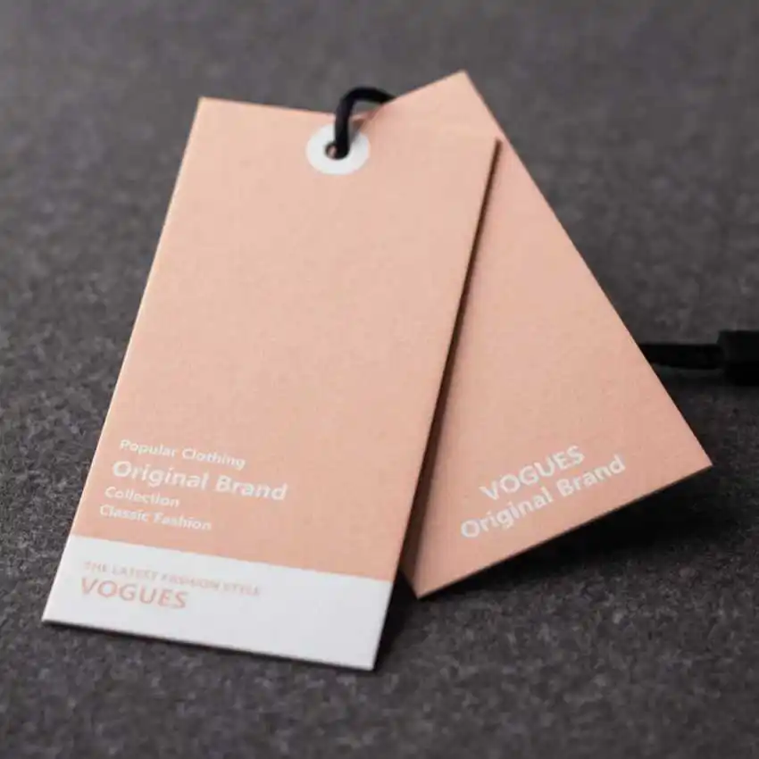 High Quality Custom Brand Printed Die Cut Hang Tags Design Color Label From Vietnam Machine