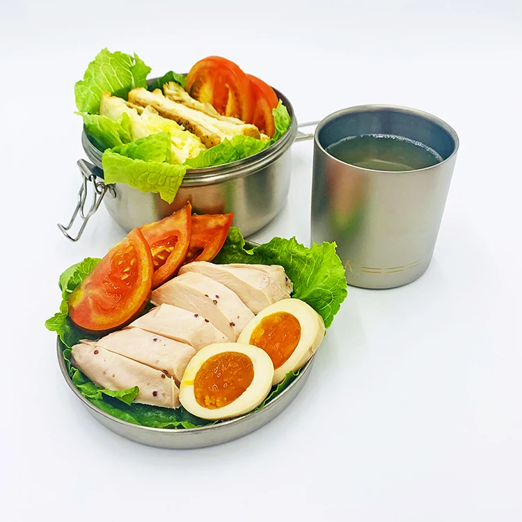 MIT TITANIUM Two-Tiers LUNCH BOX for adults