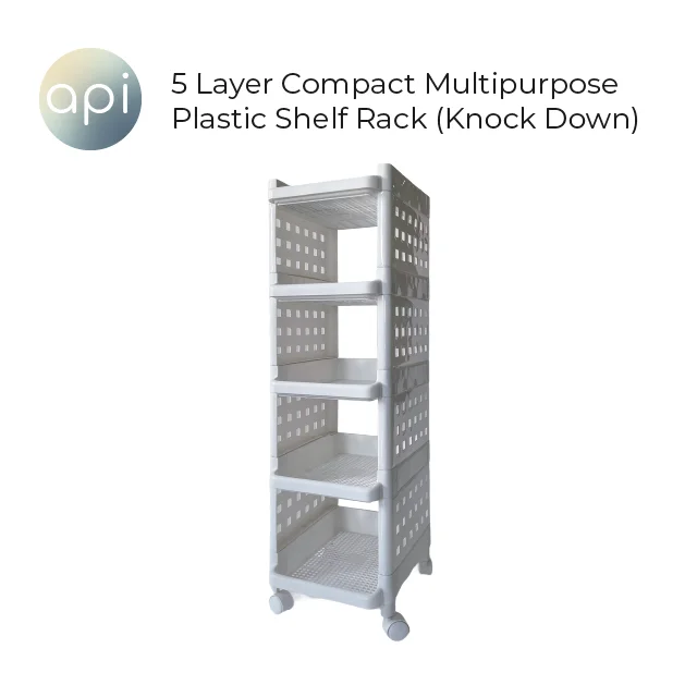 Таиланд поставщик 5-слойный чехол компактный многофункциональный пластиковый стеллаж для узком пространстве (сбить) 33x27x97 см.