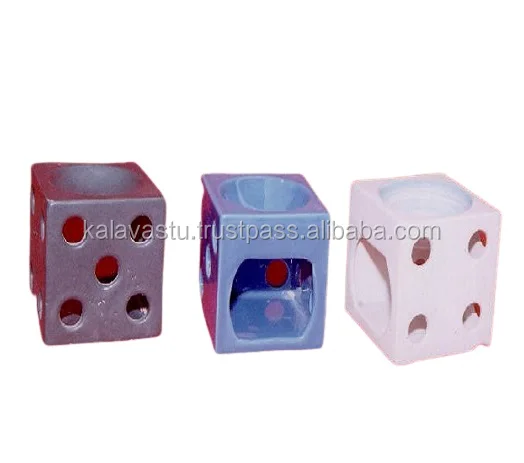 Eco Friendly Home Decorative Square ceramic incense oil burner Handmade Tea Light Oil Burner and Aroma Difuser