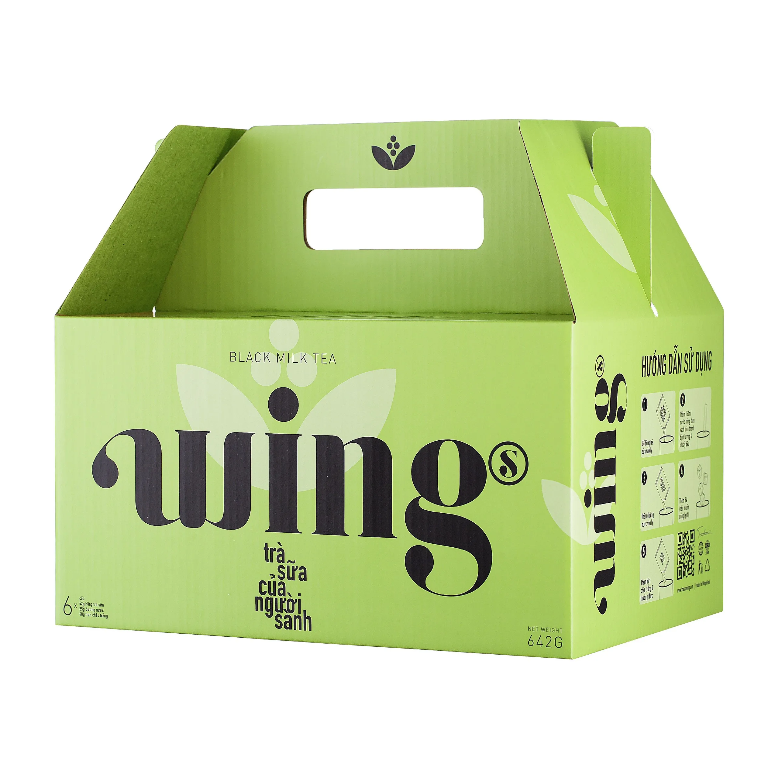  Instant Black Milktea with White Tapioca Jelly Pack 6 cups