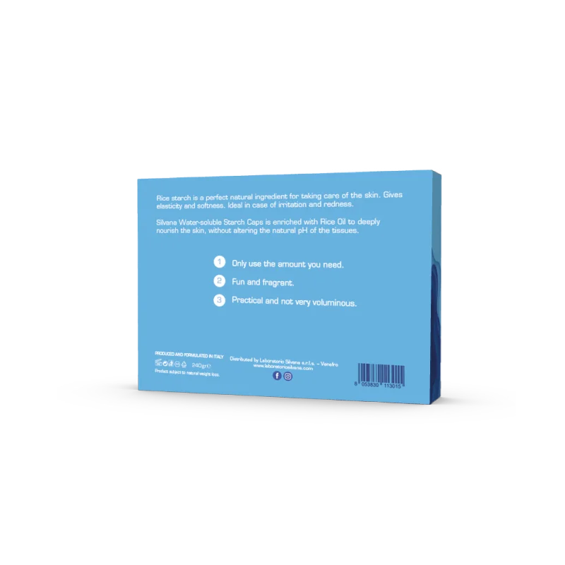 Made in Italy Rice Starch Caps Baby Skin Care Silvana Non Irritating and Soothing Classic