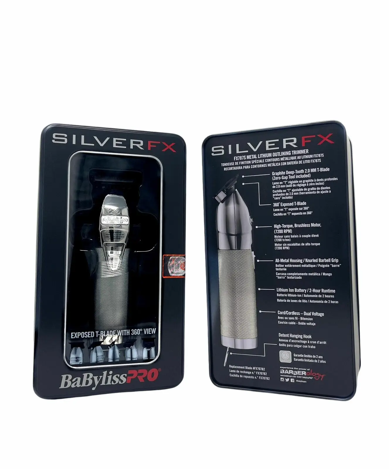 
 Подлинный металлический литиевый вкладыш Babyliss Pro SilverFX  