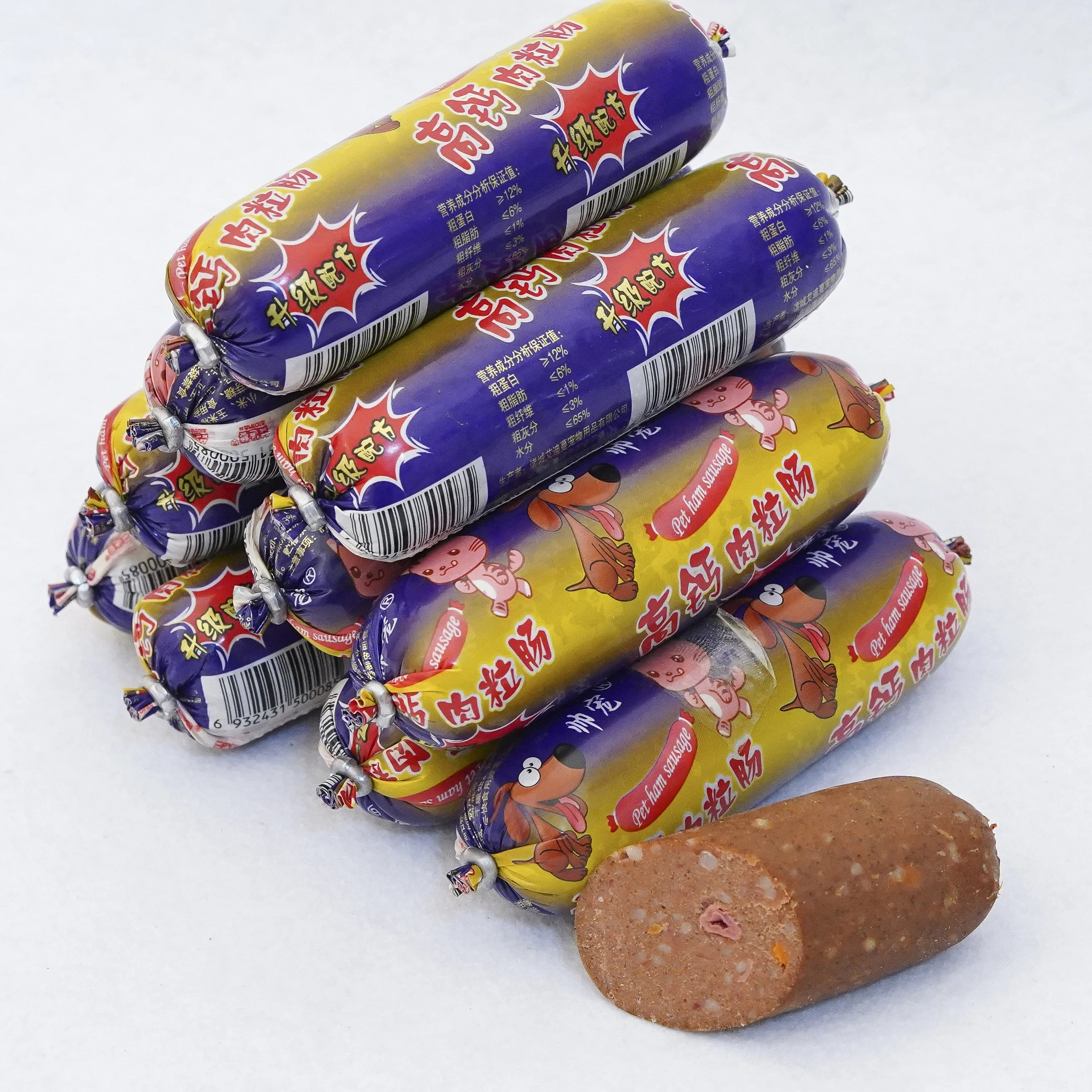 Pet snack dog ham sausage high calcium meat granule dog food