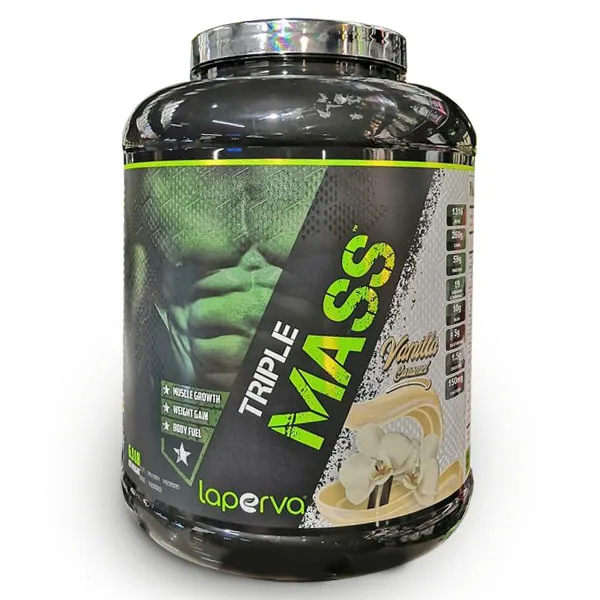 
Premium quality food supplement mass gainer whey protein powder mass gainer for muscle growth by laperva Vanilla Caramel 6.1 lb 