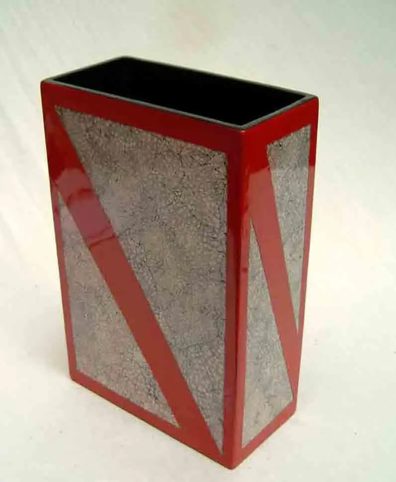 
Rectangular lacquer vase with egg-cell finishing, Vietnam handicrafts, for home-decor, tableware, kitchenware, houseware 