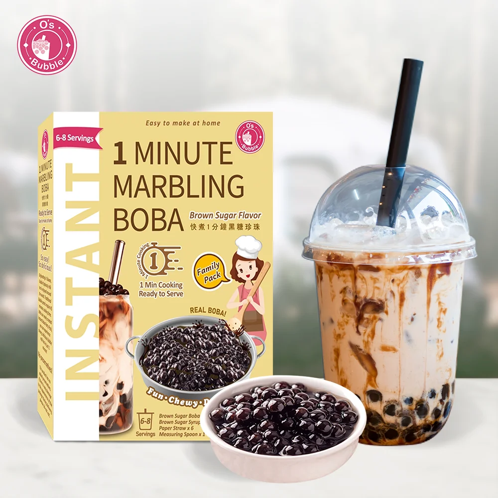 Wholesale Marbling Instant Boba Pearls Tapioca Ball DIY Home Kit