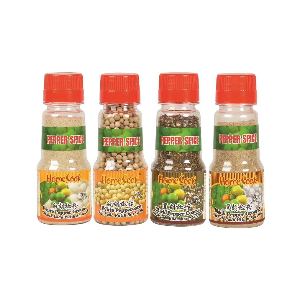 Специи и травы 40 г HomeCook в гранулах, сушеный черный перец, кукуруза в бутылке с сроком годности 24 месяца из малайзии