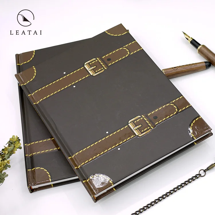 
Custom mini hardcover journal with inner pockets 