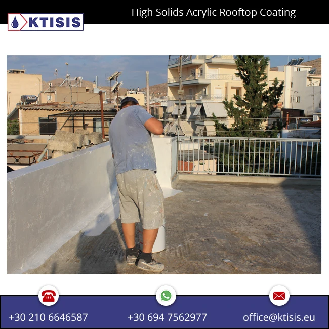 
Elastic Rooftop Coating for waterproofing flat roofs and conrete structures & cement tiles 