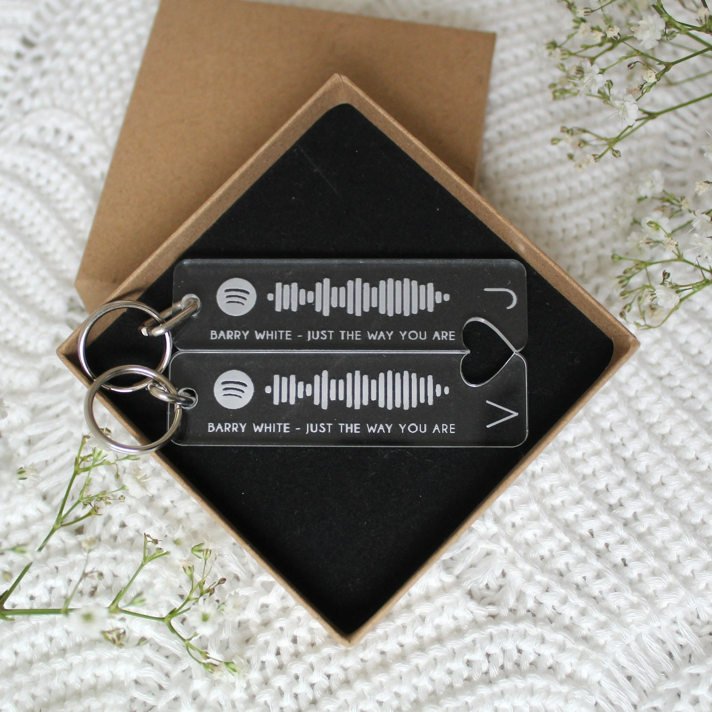 Well Priced Pair Of Personalised Spotify Code Keyring Custom  Key Chain With Premium Price