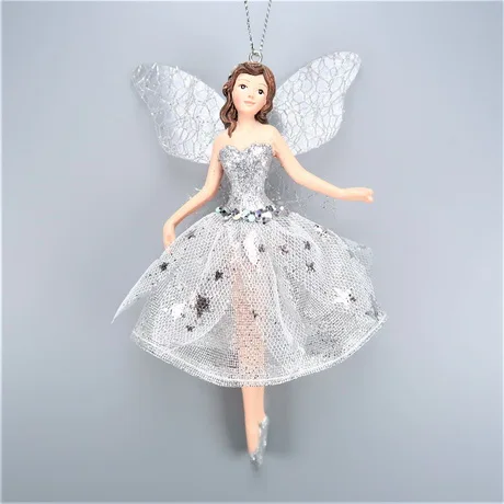 Christmas Decoration Polyresin Red Dress Fairy Ornament