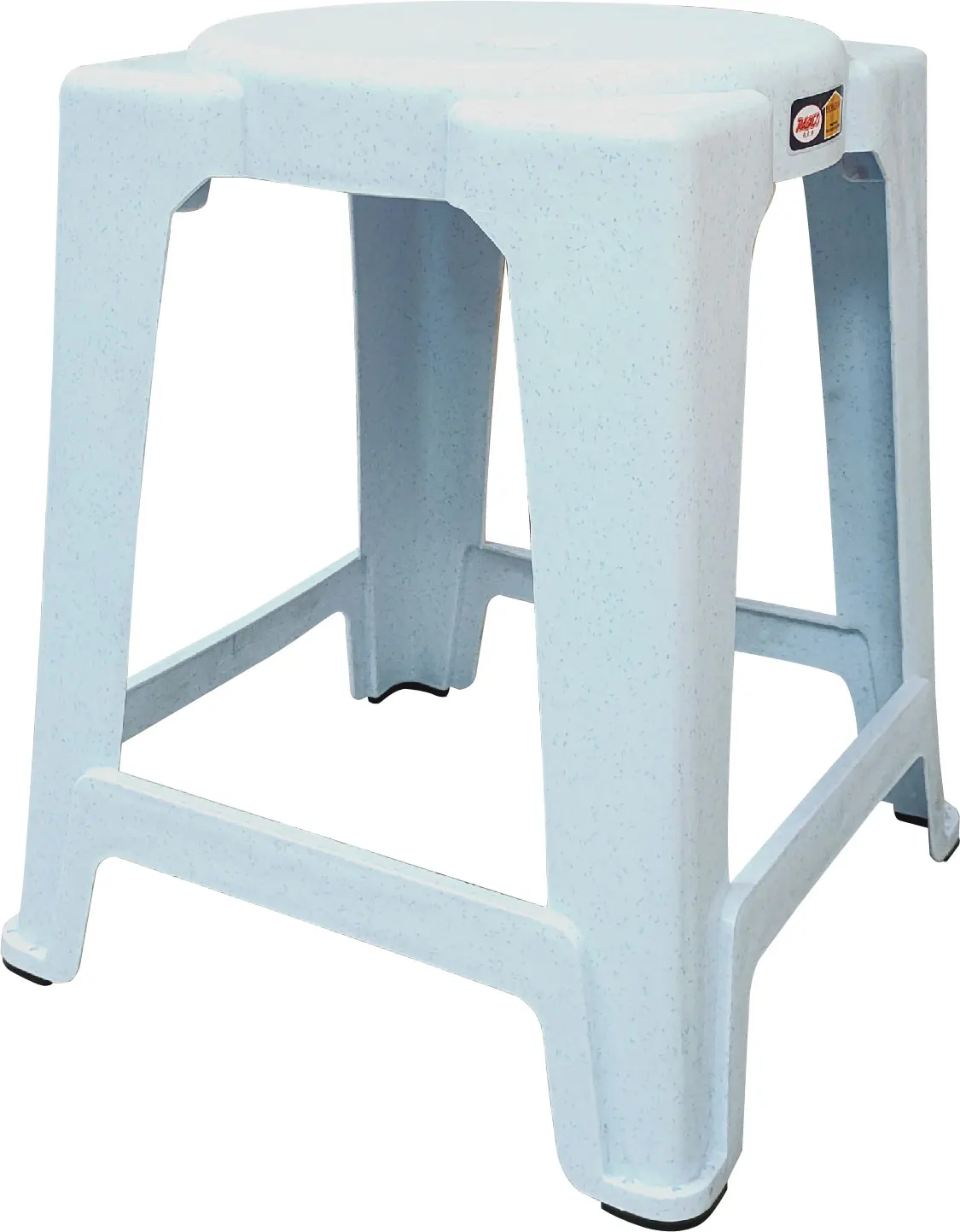High Quality Malaysia Factory Wholesale Heavy Duty Plastic Stool Chair with Rubber Base