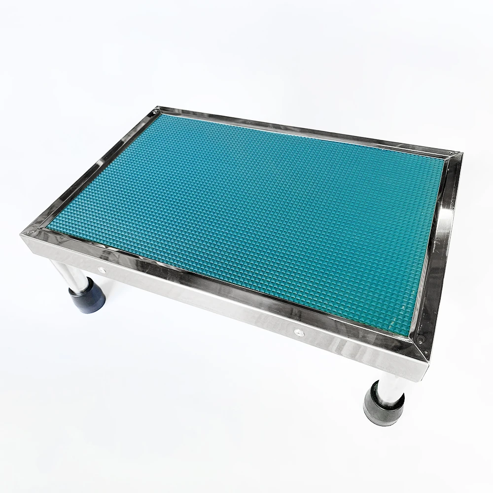 Ladder Stool Medical Stainless Steel Foot Step Low Version Rubber Surface For Hospital LCYH091-1