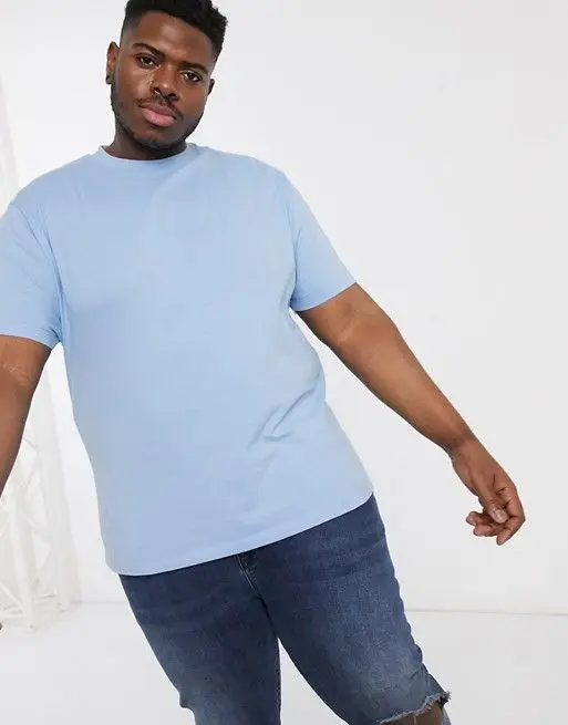 Мужские Простые однотонные футболки из 100% хлопка с коротким рукавом и круглым вырезом