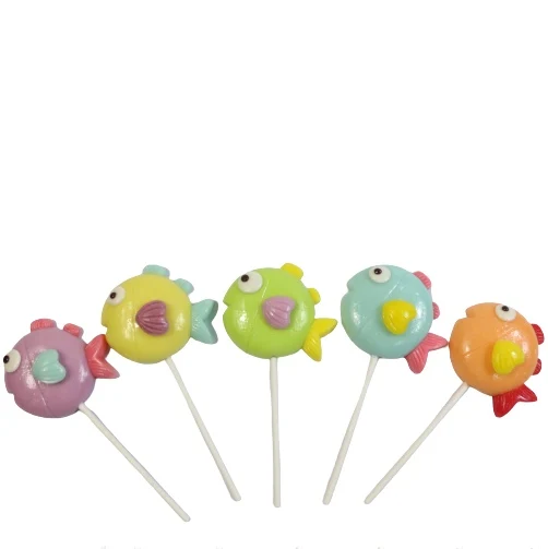 
Sugar free Marine fishes lollipops multiple flavors 30g 
