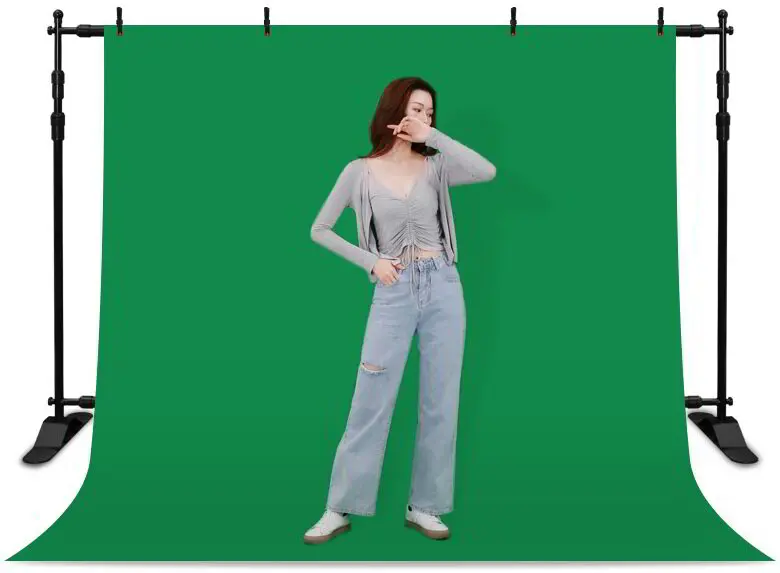 
eDSLRs Telescopic Tube Background Stand Kit with Heavy Duty Base 3.3m x 3.3m for Photography Backdrop and Trade Show Display 
