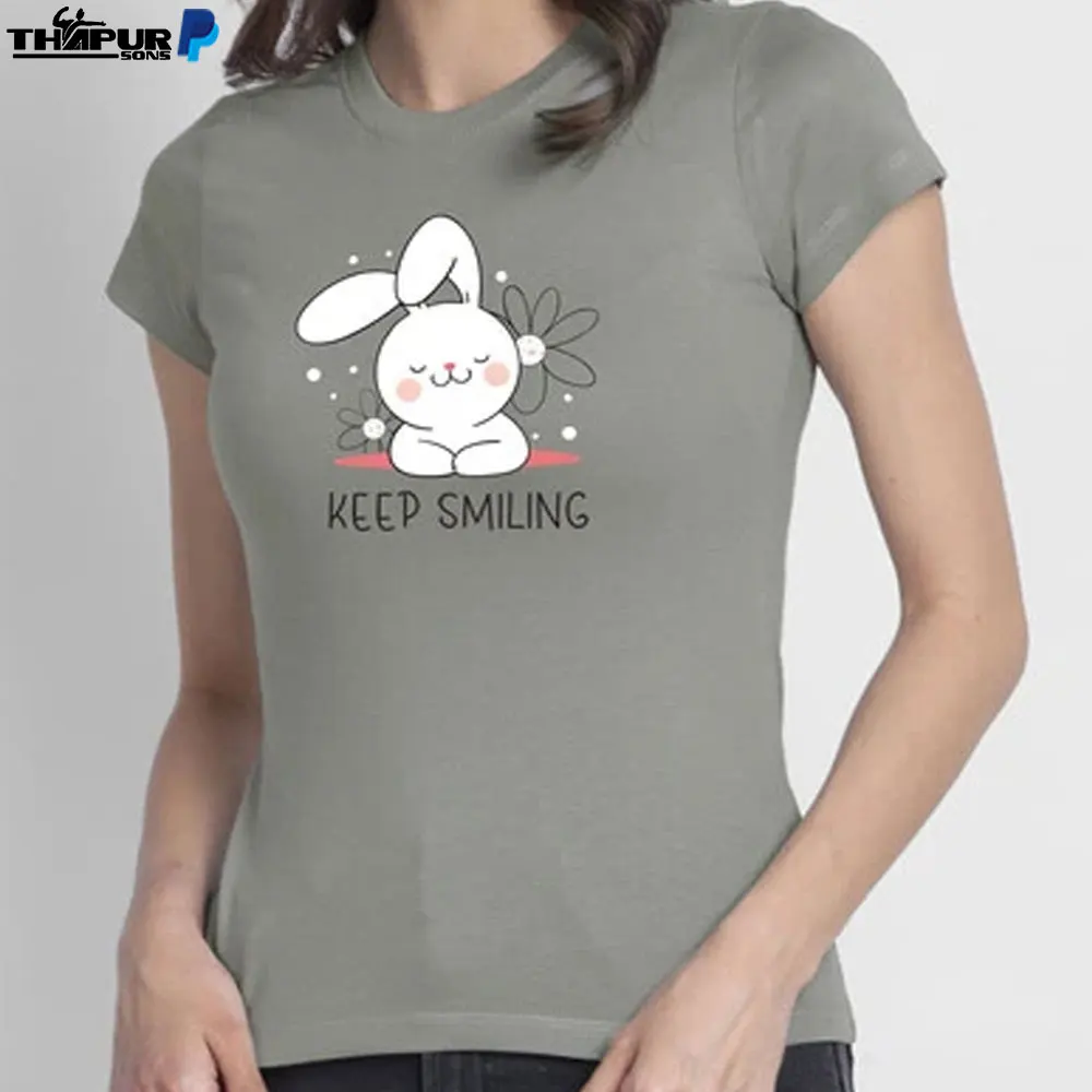 Ladies Apparel Plus Size T Shirt Casual Printed Knitted Short Sleeve T-shirts Causal Shirt Cut Out Flowers