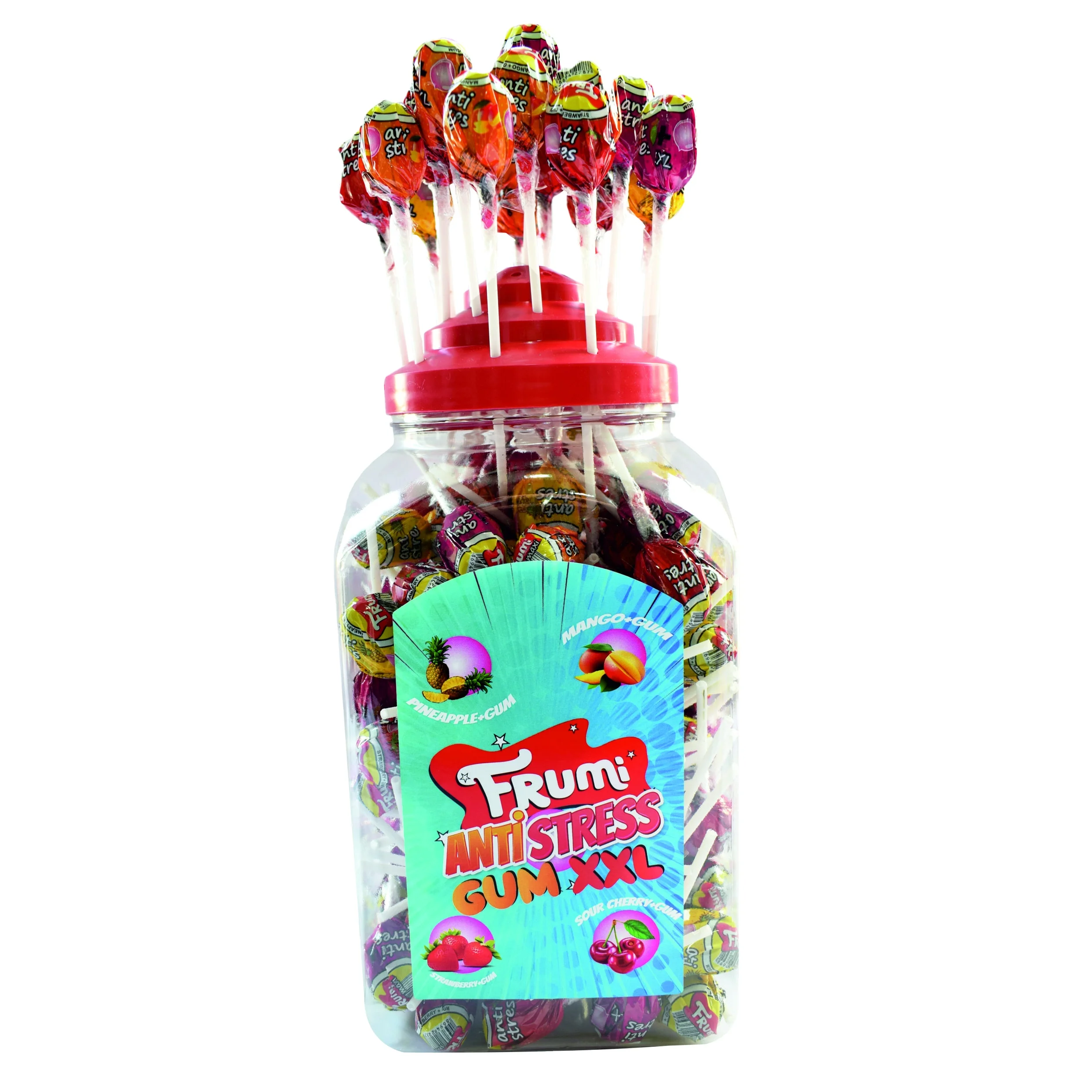 Naturel flavoured  Naturel Coloured FRUMI ANTISTRESS GUM Lollipop - 12g