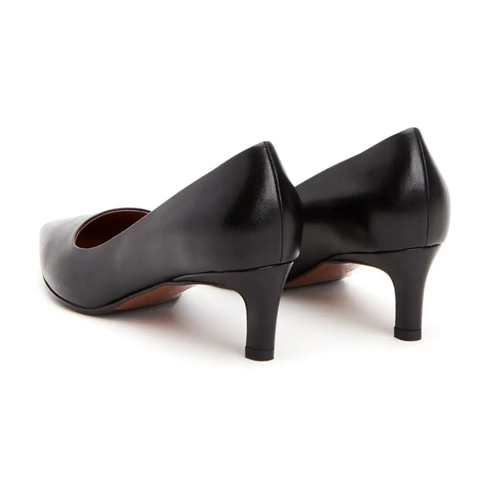 Women Simple Pointed Toe Slip On Pumps Shoes Mid Heels Ladies Black Shoes Ladies Pumps Sandals for Girls Footwear