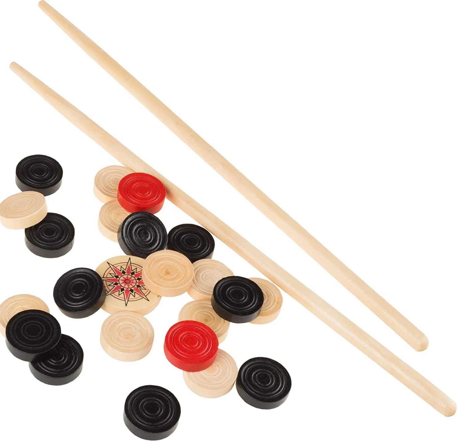 high quality wooden carrom board with game coin and striker indoor game for adults and kids to play at home