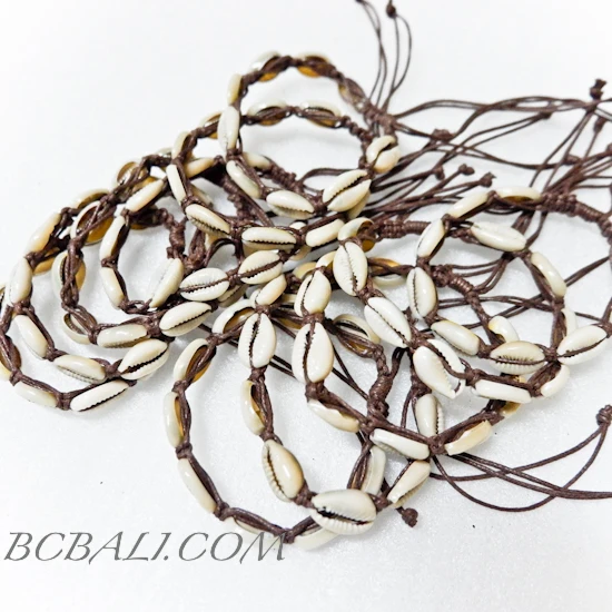 Women Leather Hemp Bracelets with Cowrie ShellsAccessories Handmade 300 Pieces Free Shipping Airfreight